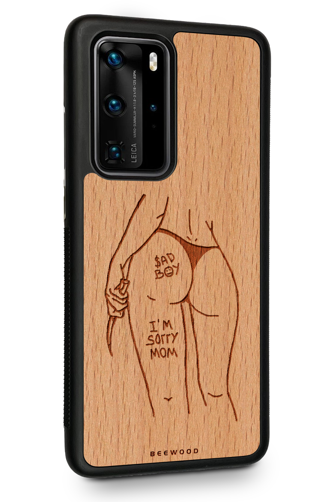 Drevený kryt Huawei - BeeWood BAD GIRL
