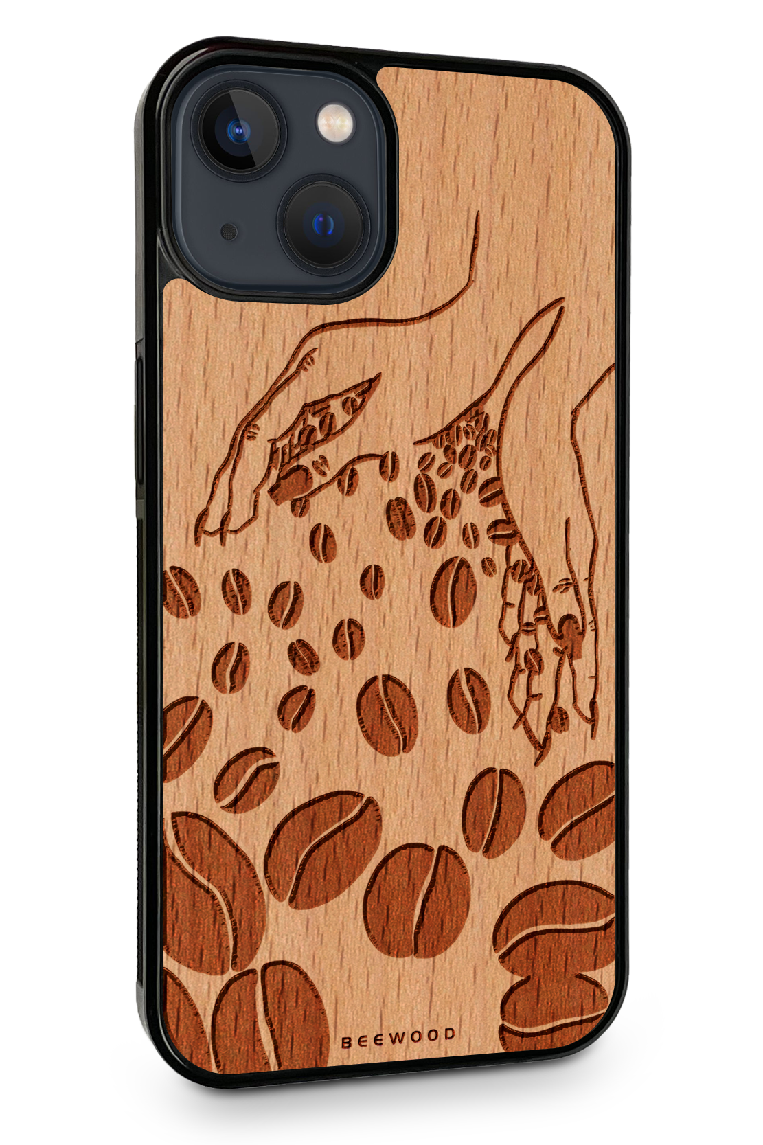 Drevený kryt iPhone - BeeWood KÁVOVÉ ZRNÁ