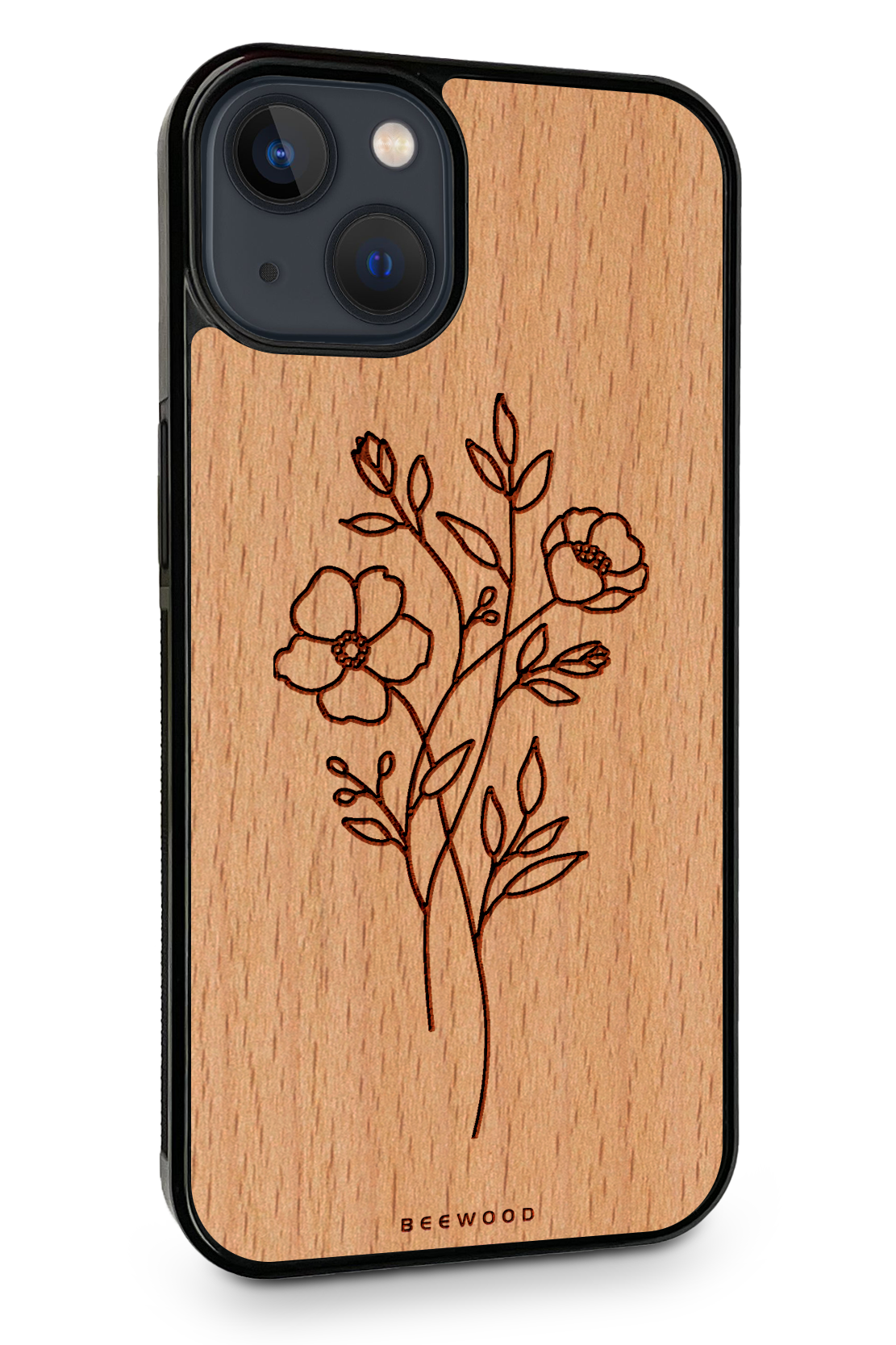 Drevený kryt iPhone - BeeWood KVETY