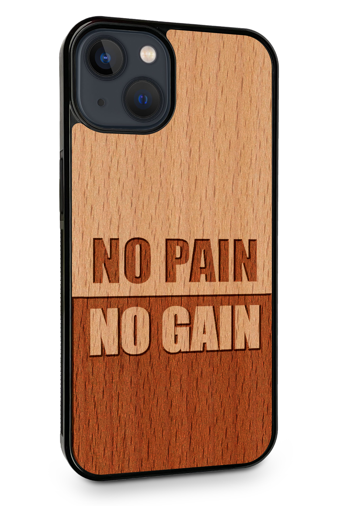 Drevený kryt iPhone - BeeWood NO PAIN NO GAIN