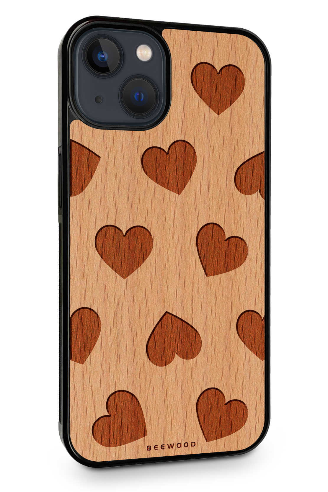 Drevený kryt iPhone - BeeWood SRDCIA