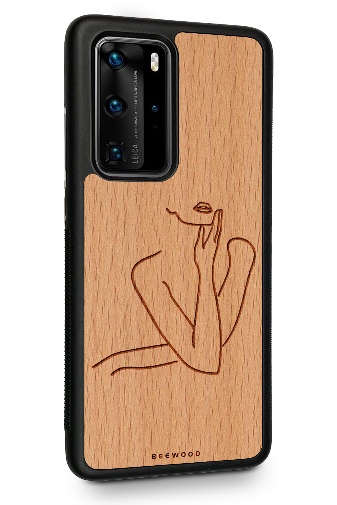 Drevený kryt Huawei - BeeWood LADY SILUETA