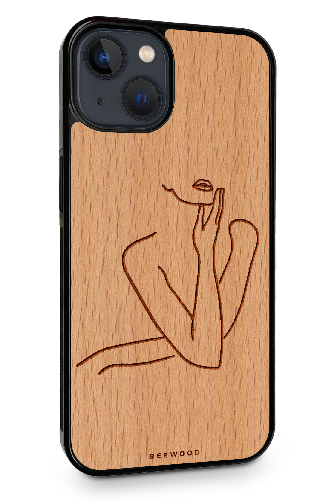 Drevený kryt iPhone - BeeWood LADY SILUETA