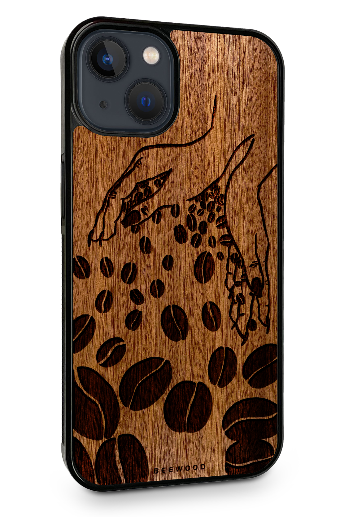 Drevený kryt iPhone - BeeWood KÁVOVÉ ZRNÁ
