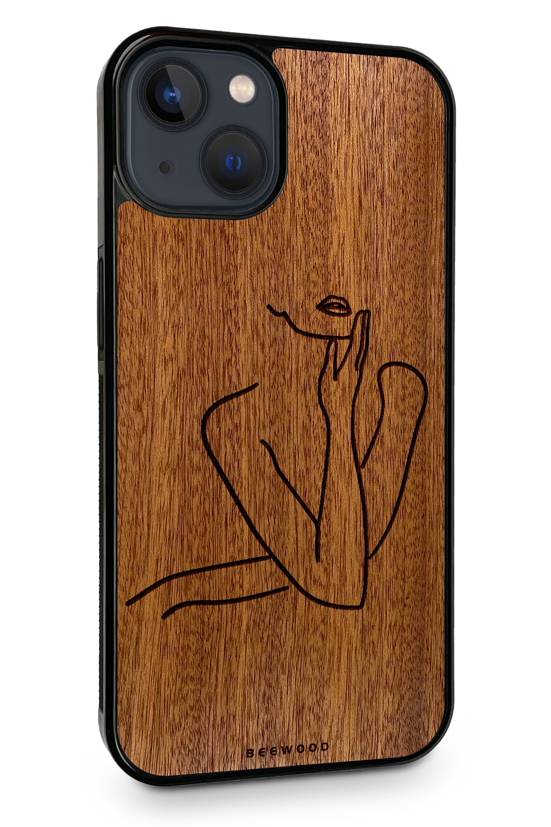 Drevený kryt iPhone - BeeWood LADY SILUETA