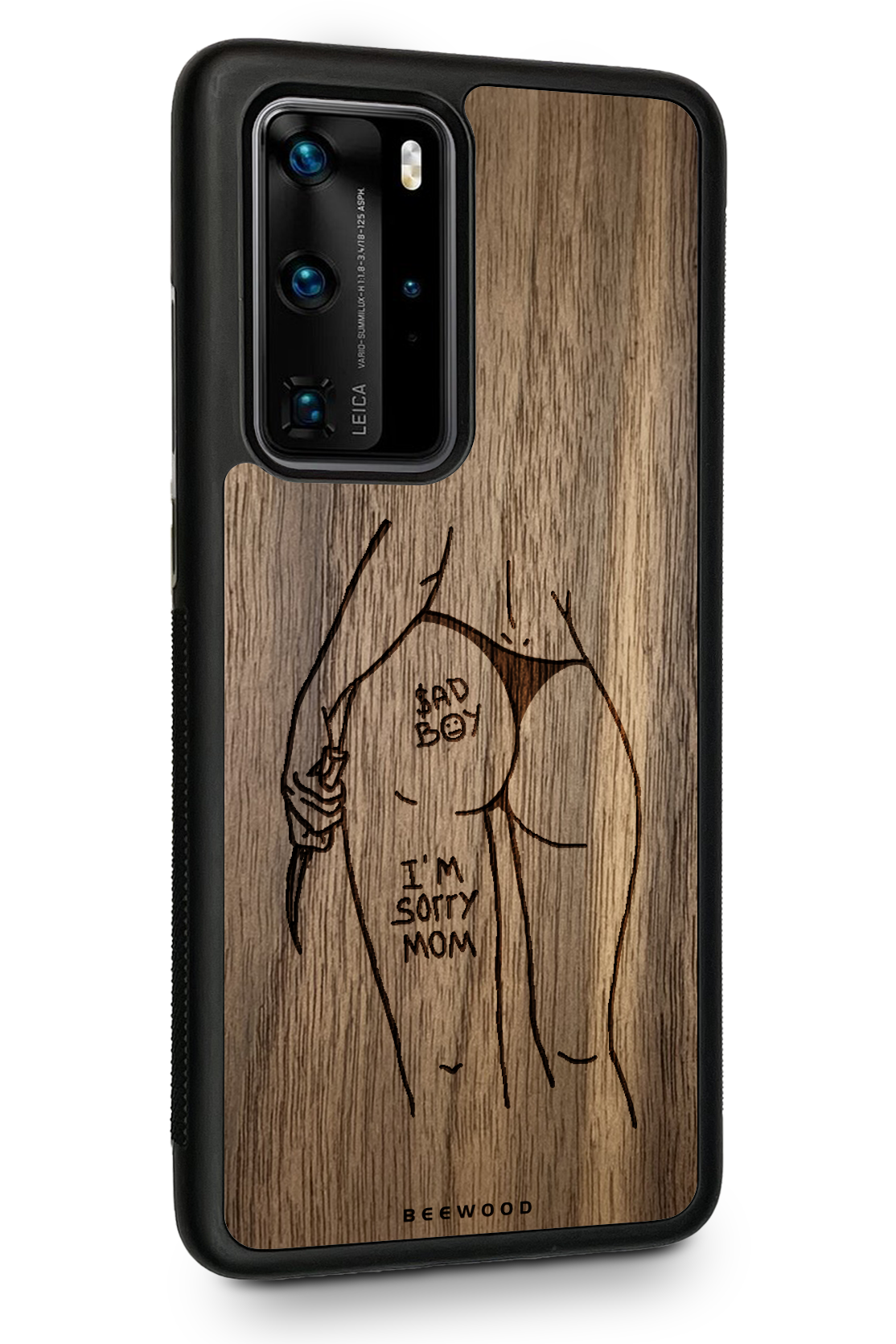 Drevený kryt Huawei - BeeWood BAD GIRL