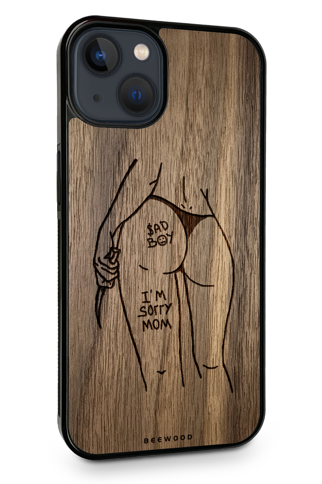 Drevený kryt iPhone - BeeWood BAD GIRL