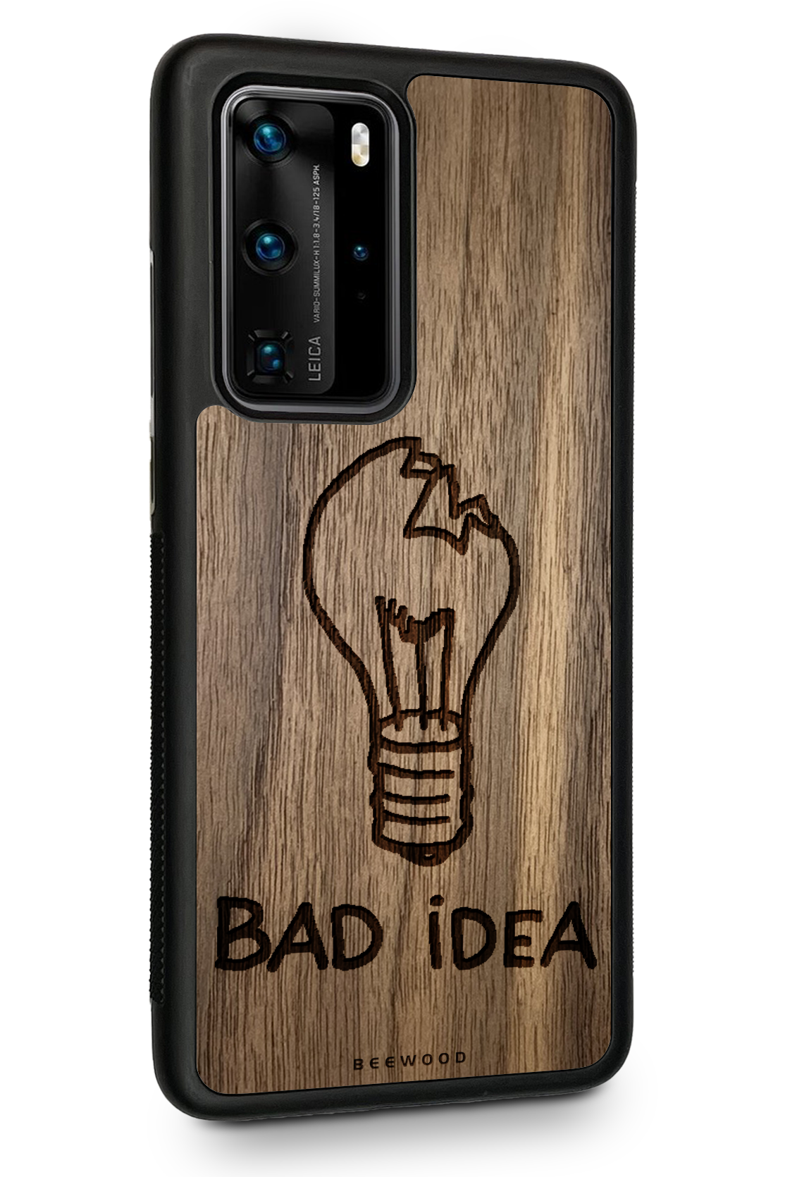 Drevený kryt Huawei - BeeWood BAD IDEA