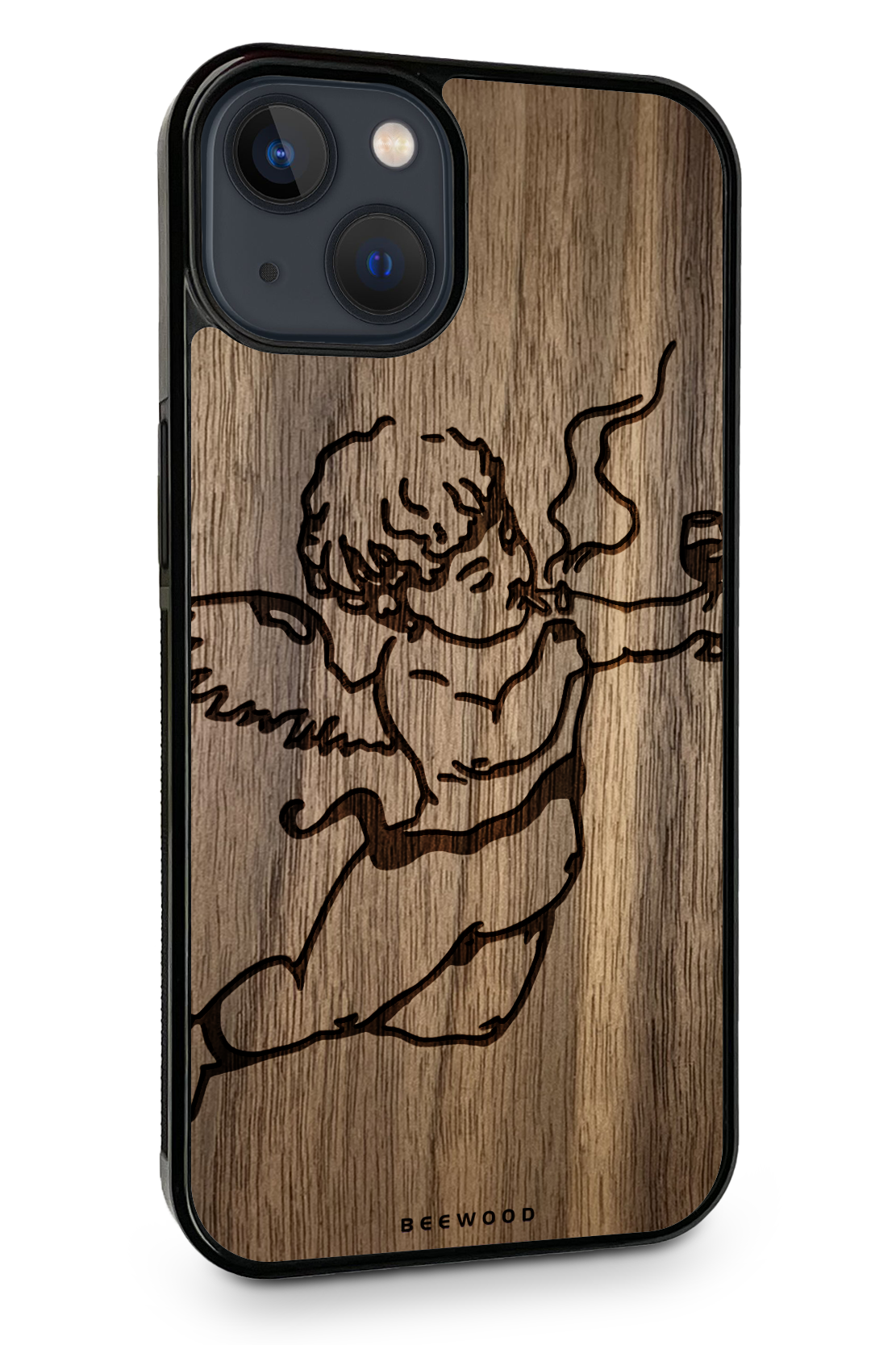Drevený kryt iPhone - BeeWood DRUNK ANGEL