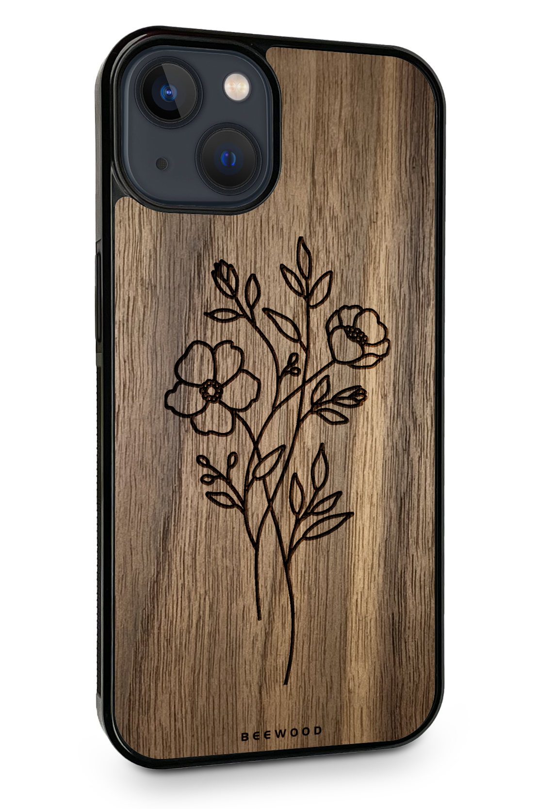 Drevený kryt iPhone - BeeWood KVETY