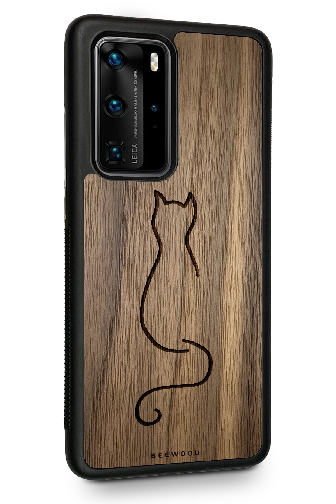 Drevený kryt Huawei - BeeWood MAČKA