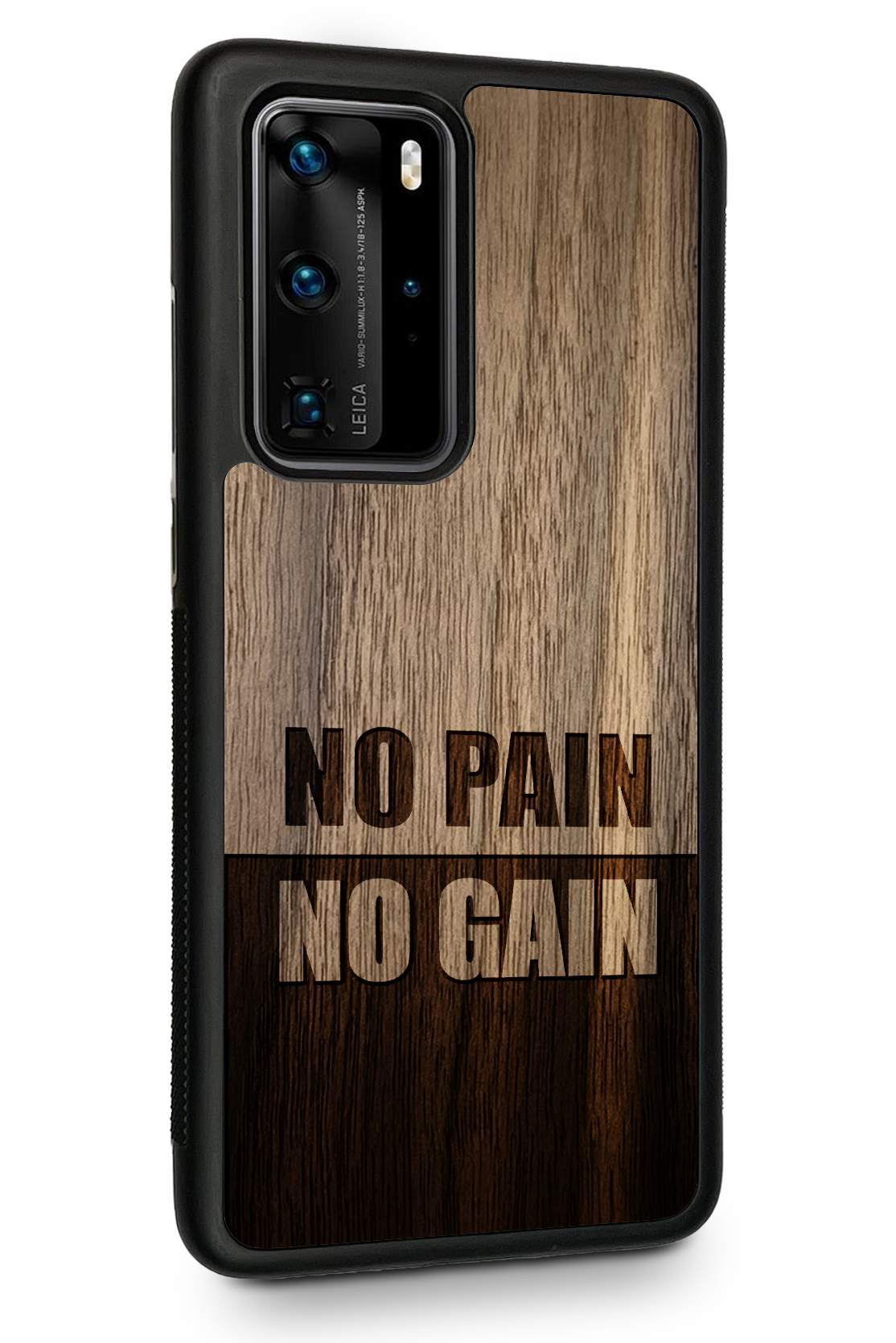 Drevený kryt Huawei - BeeWood NO PAIN NO GAIN