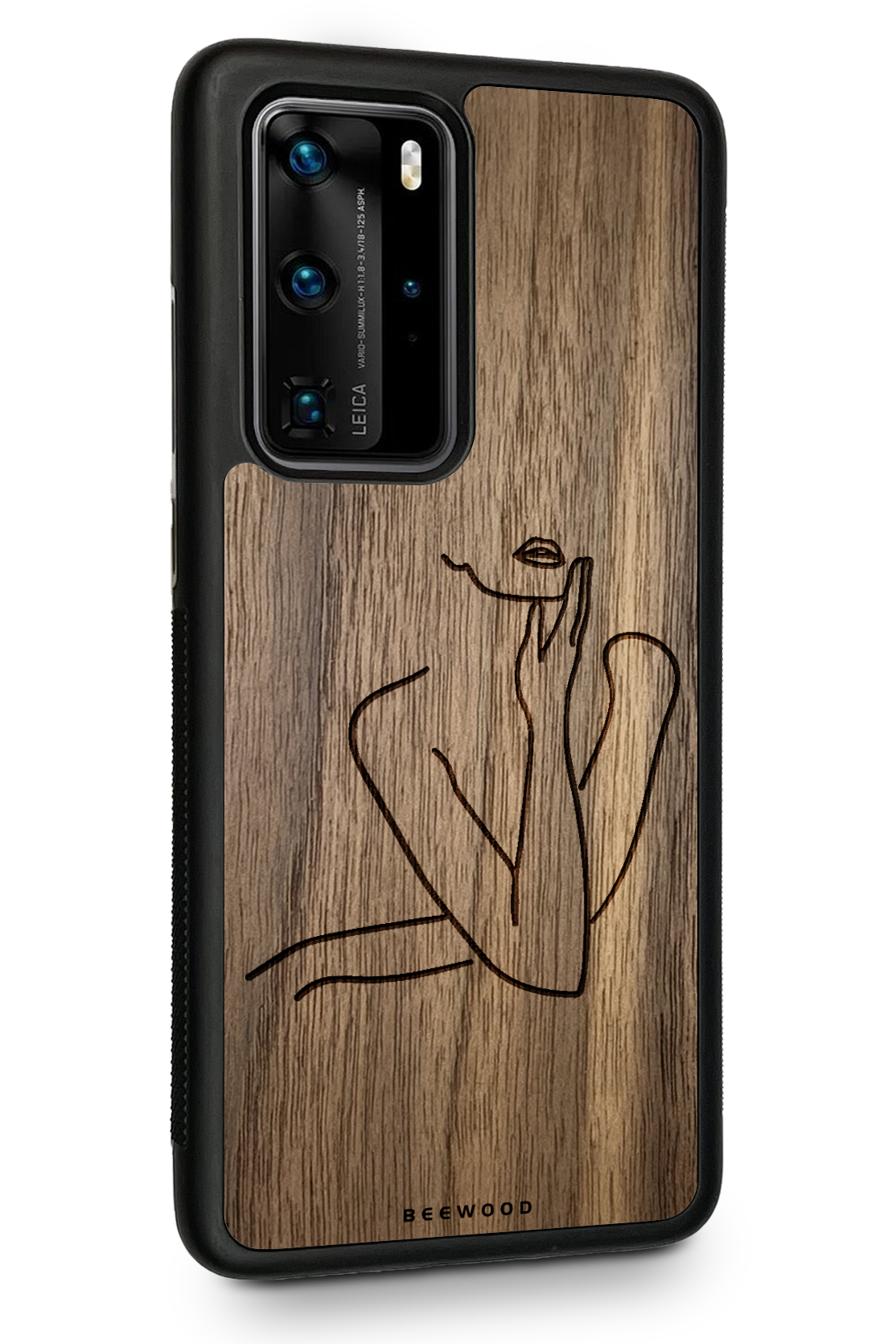Drevený kryt Huawei - BeeWood LADY SILUETA