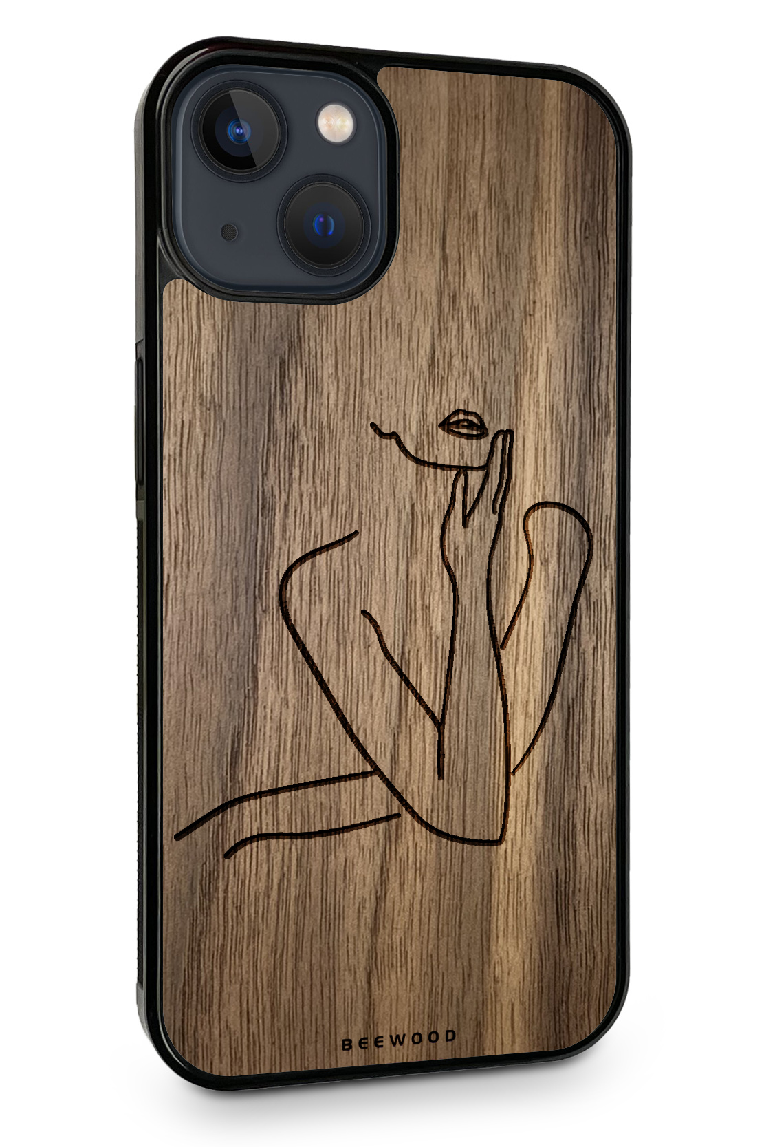Drevený kryt iPhone - BeeWood LADY SILUETA