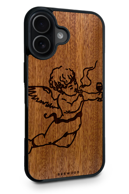 Drevený kryt iPhone - BeeWood DRUNK ANGEL