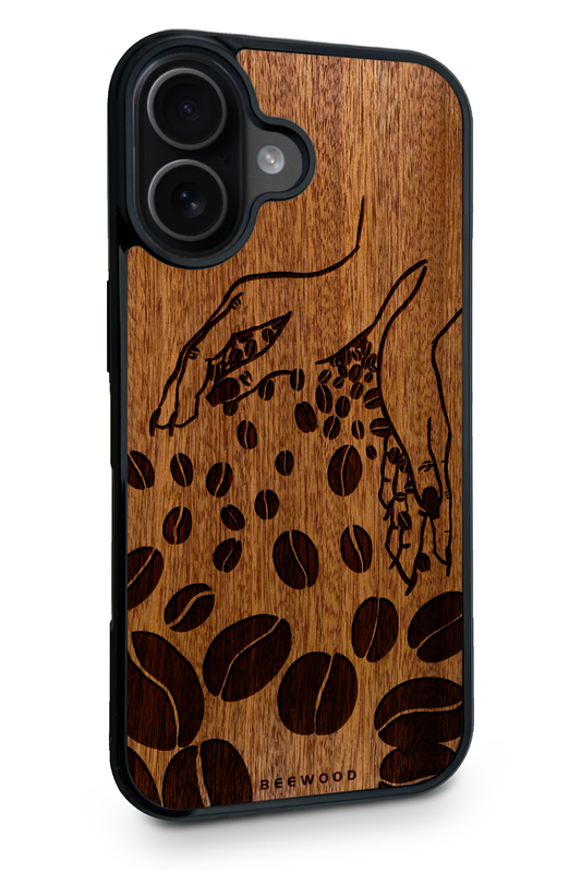 Drevený kryt iPhone - BeeWood KÁVOVÉ ZRNÁ