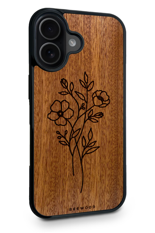Drevený kryt iPhone - BeeWood KVETY