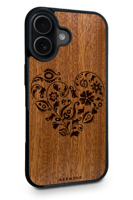 Drevený kryt iPhone - BeeWood ĽUDOVÝ MOTÍV No. 1