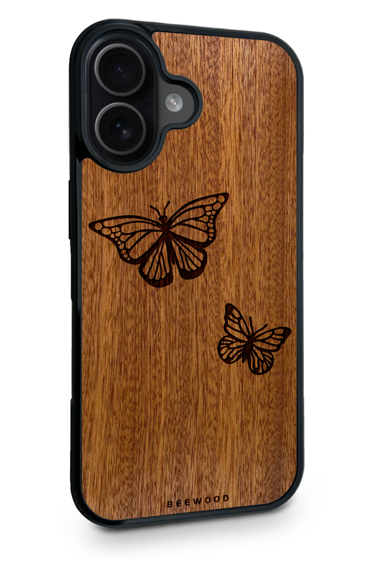 Drevený kryt iPhone - BeeWood MOTÝLE