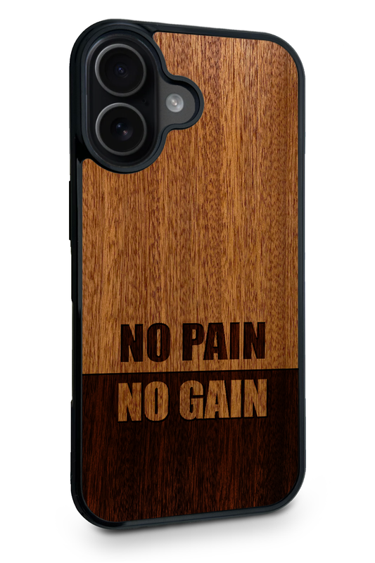 Drevený kryt iPhone - BeeWood NO PAIN NO GAIN