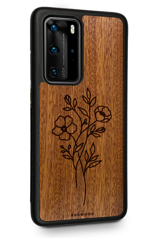 Drevený kryt Huawei - BeeWood KVETY