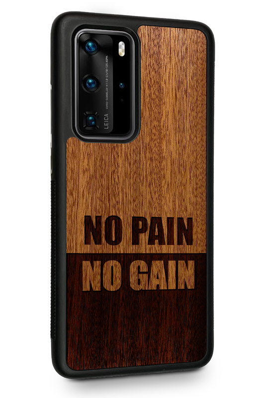 Drevený kryt Huawei - BeeWood NO PAIN NO GAIN